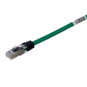 Panduit STP6X0.2MGR CAT6a Patch Cable, 28 AWG Shielded Patch Cord, CM/LSZH, 0.2m, Green