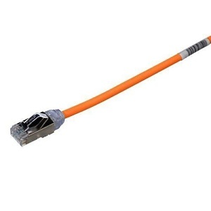 Panduit STP28X2MOR CAT6a Patch Cable, 28 AWG Shielded Patch Cord, CM/LSZH, 2m, Orange