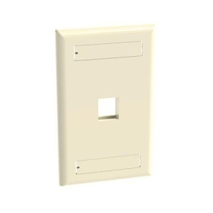 Panduit NK1FEIY, 1-Port, Single Gang, Flush Mount Face
