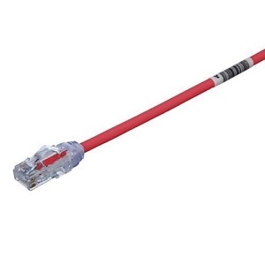 Panduit UTP28X0.5MRD CAT 6A 28AWG Unshielded Twisted Pair Patch Cord, 0.5', Red
