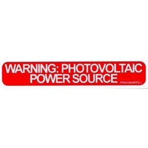 Panduit PPS0106WRPS-L Solar Label, 1.00" Height x 6.00" Width, Warning