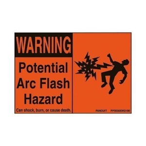 Panduit PPS0305W2100 Adhesive Sign, Polyester, Warning Header