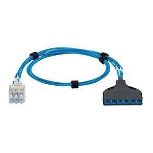 Panduit QPCSDBRSB05 QuickNet CAT6 Switch Harness UTP CM/LSZH with Recessed Plug Pack and Pre-terminated Cassette, 5', Blue