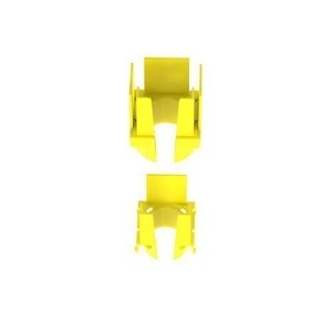 Panduit FIDT2X2YL FiberRunner 1-Port Spillout Corrugated Tube to Use with 2x2 Spill-over Junction, Yellow