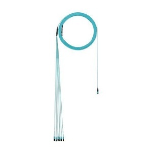 Panduit FXTYP7EL2SAF030 12-Fiber Indoor Small Diameter Trunk Cable Assembly, OM3, OFNP, PanMPO F to LC Duplex, Standard Polarity