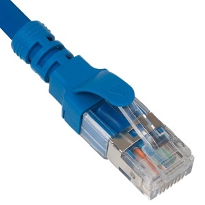 ICC ICPCSX01BL CAT6A Patch Cable, 1', Blue