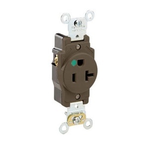 Leviton 8310 20A Single Receptacle / Outlet, Hospital Grade, Self-Grounding