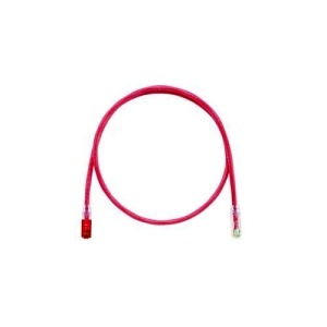 Panduit UTPKSP1MRD Cat 6 Keyed Copper Patch Cord, UTP, Red