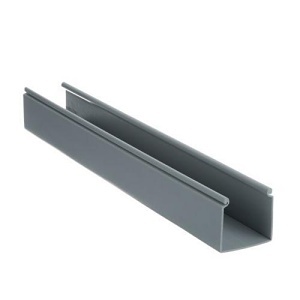 Panduit HS3X3LG6NM Cable Duct, Solid Hinged Duct PVC, 3x3x6', Light Gray, Non-Metallic