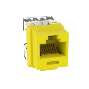 Panduit NKP5E88MYL-Q Punchdown Keystone Jack Module, CAT5E, 25-Pack