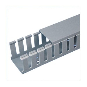 Panduit G4X3LG6-A Slotted Duct PVC, 4x3x6', Adhesive, Light Gray