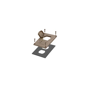 Arlington FLBC8504BN 1 Gang Floor Box Cover, Brown
