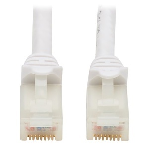 Tripp Lite N261AB-005-WH Safe-IT CAT6A 10G Snagless Antibacterial UTP Ethernet Cable (RJ45 M/M), PoE, 5' (1.52m), White