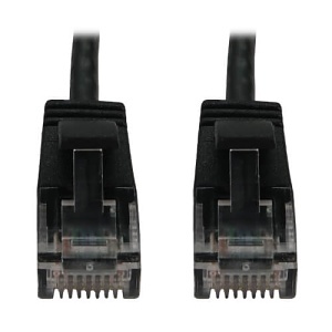 Eaton Tripp Lite N261-S07-BK CAT6 10G Ethernet Cable, Snagless Shielded Slim UTP, PoE, 7', Black