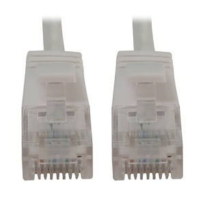 Eaton Tripp Lite N261-S07-WH CAT6 10G Ethernet Cable, Snagless Shielded Slim UTP, PoE, 7', White