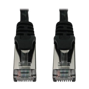 Eaton Tripp Lite N262-S01-BK CAT6 10G Ethernet Cable Snagless Shielded Slim STP, PoE, 1', Black