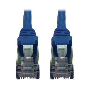 Eaton Tripp Lite N262-S06-BL CAT6 10G Ethernet Cable, Snagless Shielded Slim UTP, PoE, 6', Blue