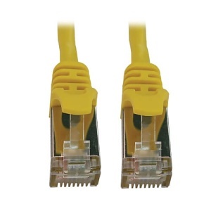 Eaton Tripp Lite N262-S07-YW CAT6 10G Ethernet Cable Snagless Shielded Slim STP, PoE, 7', Yellow