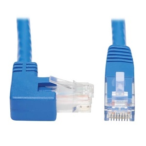 Eaton Tripp Lite N204-015-BL-RA CAT6 Cable, 90° Right Angle to 180° Down, 15', Blue