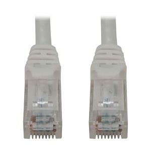 Tripp Lite N261-005-WH CAT6A 10G Snagless Molded UTP Ethernet Cable (RJ45 M/M), PoE, 5' (1.5m), White