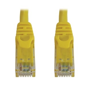 Tripp Lite N261-025-YW CAT6A 10G Snagless Molded UTP Ethernet Cable (RJ45 M/M), PoE, 25' (7.6m), Yellow