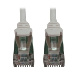 Eaton Tripp Lite N262-S07-WH CAT6 10G Ethernet Cable, Snagless Shielded Slim UTP, PoE, 7', White