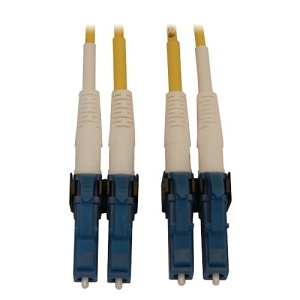 Tripp Lite N370X-08M 400G Duplex Singlemode 9/125 OS2 Switchable Fiber Optic Cable, LC/UPC M/M, LSZH, 8m (26.2'), Yellow