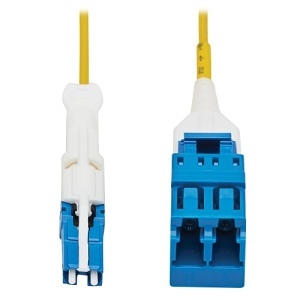 Eaton Tripp Lite N381L-001-MF 400G Duplex Singlemode 9/125 OS2 Fiber Optic Cable Adapter (CS-UPC/LC-UPC), M/F, Round LSZH Jacket, 1', Yellow