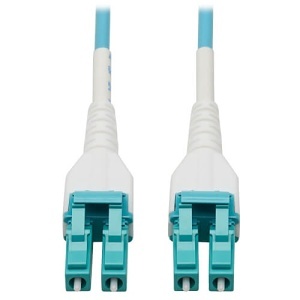 Eaton Tripp Lite N821-30M-AQ-AR 100G Duplex Multimode 50/125 OM4 Armored Fiber Optic Cable (LC/LC Duplex M/M), LSZH, 30m (98.4'), Aqua