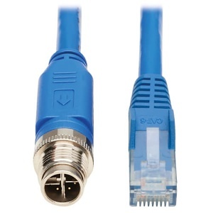 Eaton Tripp Lite NM12-602-03M-BL 3M M12XCDE/RJ45 CAT6 Unshielded Twisted Pair Male to Male Cable