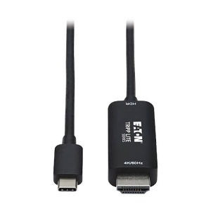 Eaton Tripp Lite U444-006-HDR2BE USB-C to HDMI and DisplayPort 1.2 Adapter, 6', Black