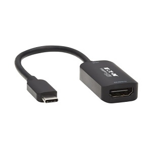 Eaton Tripp Lite U444-06N-HDR-B 4K HDR USB-C to HDMI Active Adapter Cable (M/F), 60 Hz, 6' (15.2cm), Black