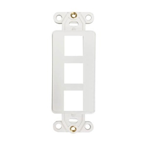 Eaton Tripp Lite N042DAB-003V-IV Safe-IT 3-Port Antibacterial Wall-Mount Insert, Decora Style, Vertical, Ivory