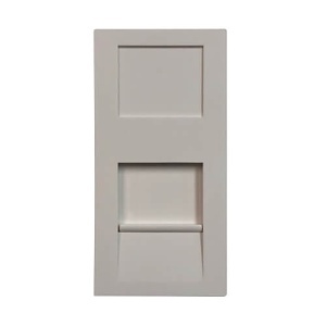 Eaton Tripp Lite N042U-WHM-S 1-Port UK-Style Insert, Unloaded Shuttered Module, 25 x 50mm, White