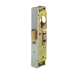 Adams Rite 4900-25-201-335 Heavy Duty Deadlatch, Flat and Radius Faceplates 1" x 6-7/8", 31/32" Backset, LH/RHR, 4902 2-5/8" Flat Strike, Black Anodized (335)