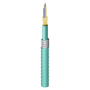 Belden FI3D012A9 FX Indoor OM3 Distribution Tight Buffer, 12-Fiber, Aqua