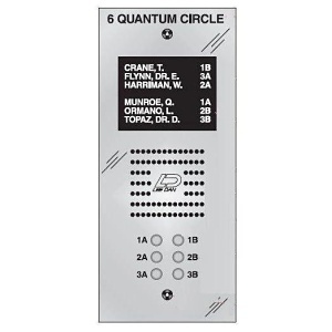 LEE DAN QS-010E 10-Button QUANTUM Stainless Steel Vandal-Resistant Intercom Entry Panel, Flush Mount