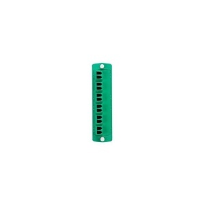 Leviton 5F100-2VL SDX Precision Molded Fiber Adapter Plate, 12-Fiber, Green