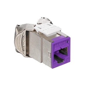 Leviton 61SJK-RP6 ATLAS-X1 CAT6 Shielded QUICKPORT Jack, Purple