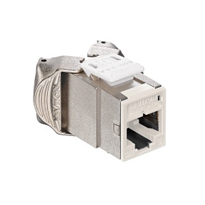 Leviton 61SJK-RT6 ATLAS-X1 Cat 6 Shielded QuickPort Jack, Light Almond