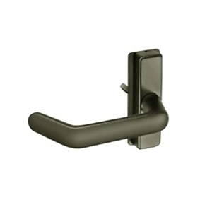 Adams Rite 4569-501-121 Eurostyle Deadlatch Handle, Return End Lever, LH/LHR, for 4300/4500/4900 Deadlatches, 1-3/4" to 2" Doors, Powder Coat Matching Dark Bronze Anodized (121)