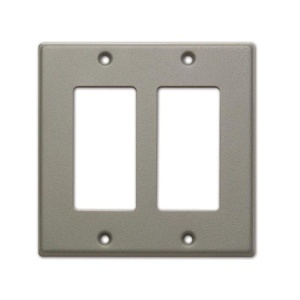 RDL CP-2G Double Cover Plate for Decora-Style Products, Gray