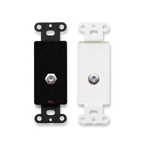 RDL DB-F Decora Double Type F Jack Wall Plate for Coaxial Connections