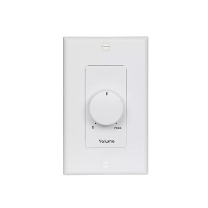 Lowell 100LVC-PA-DW 100W Mono Volume Control with Bypass, 1-Gang Decorator Wall Plate, White
