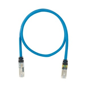Panduit PVQ-ES6X10BU Pan-View iQ CAT6a 10Gig Interconnect Enhanced Patch Cord, Dual Rated, 10', Blue