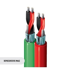 Belden 9451D 053U1000 Line Level Audio Cable, Parallel Pair 22 AWG, Str TC, O/A Foil, PVC Jkt, CMR, 1000' (304.8m) UnReel, Red and Gray Pair