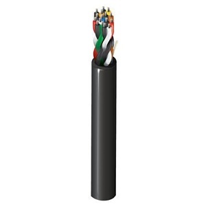 Belden DEDN188U 18/8 Stranded CMG PVC Copper Cable, 2000', Black