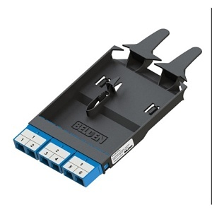 Belden FFSD03SD Fx Dcx Frame, OS2, 3-Ports, SC Duplex, Blue Adapter