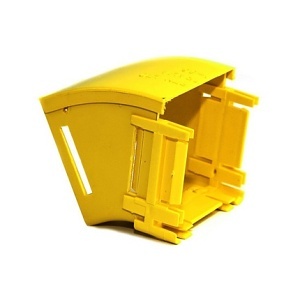 Belden FRCE1YL3D Fiber Raceway Elbow, 30° Down, with Lid
