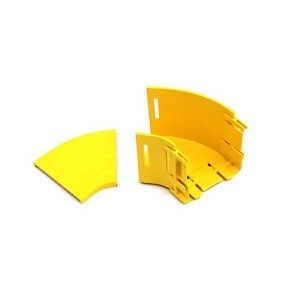 Belden FRCE1YL4H Fiber Raceway Elbow, Horizontal, 45-Degree, Yellow